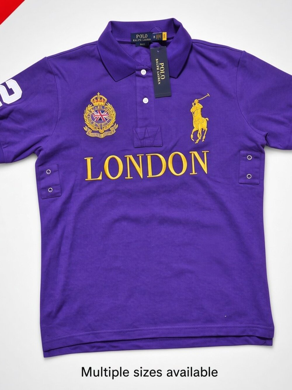 NWT Polo Ralph Lauren Big Pony London Vintage Shirt Navy Chief Keef Rugby
